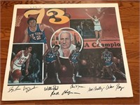1973 NY Knicks signed lithograph 336/1973