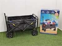 LIKE NEW - MAC SPORTS FOLDING WAGON WITH BRAKES (2