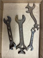 4 OLD WRENCHES