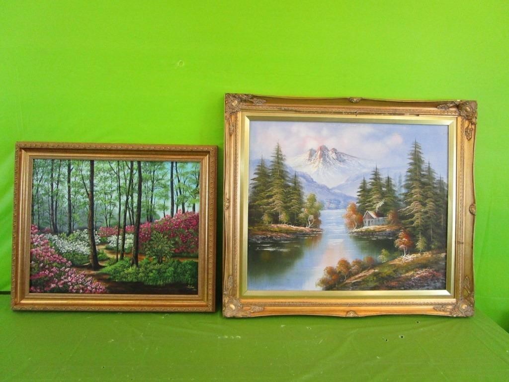 2 Framed Artwork (Some Damage) (See Pic)