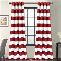 Red and White Striped Curtains with Grommets