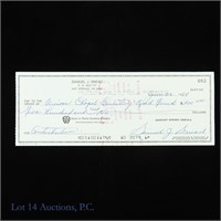 Sam Snead Signed Personal Bank Check (1984)