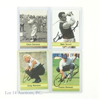 Signed 1993 Fax-Pax Famous Golfers Cards (HOF) (4)