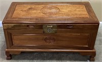 CARVED CHINESE CAMPHOR WOOD CHEST