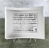 1934 NSDAP Election Poster Photo