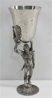 Vintage Ballena Bay Pewter Medieval Goblet 9" H