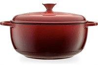 CULINARY ENAMELED CAST IRON ROUND DUTCH OVEN, 6