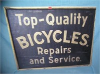 Lg. Antique retro style quality bicycle repairs an