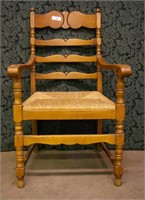 Antique Shaker's Ladder Back Arm Chair 40"h x 23