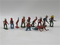 Vintage Lead Western Miniature Figure Lot of (12)