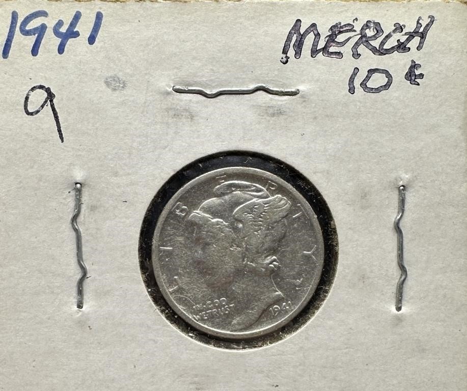 1941 MERCURY SILVER DIME