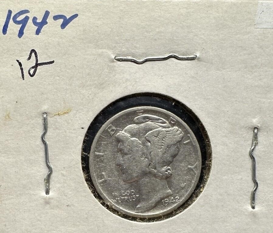 1942 MERCURY SILVER DIME