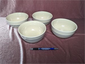 (4) Marshall Pottery Cereal Bowls
