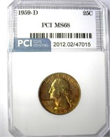 1959-D Quarter PCI MS68 Excellent Toning