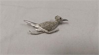 Roadrunner brooch