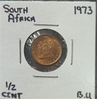 Uncirculated 1973 South Africa half cent