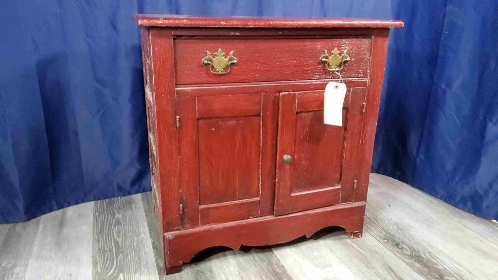 Antique Cabinet with old red paint