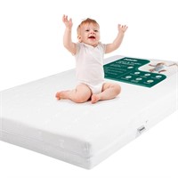 BABELIO Breathable Crib Mattress, Dual-Sided