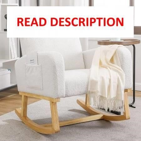 $240  HOOMHIBIU Rocking Chair Nursery - Beige