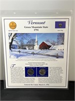 Vermont Quarter & Stamp Collection