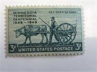 1949 3c Minnesota Territory Centennial Stamp