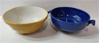 8" ROUND FIESTA WARE BOWL & 8" CERAMIC BOWL