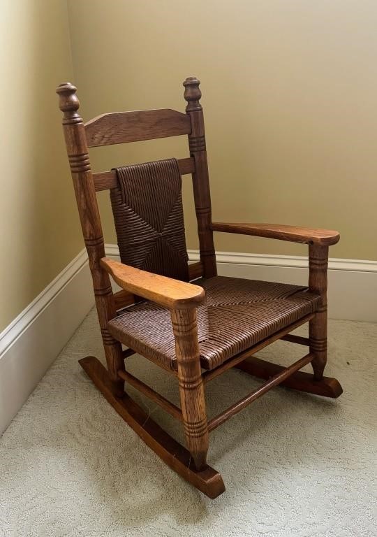 Rocker, Child’s Wooden Cane seat