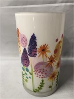 REALLY NICE COLORFUL GLASS VASE.  4.5X8 INCHES