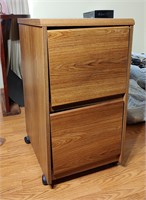 Rolling 2-Drawer File Cabinet