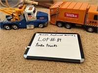 kids toy tonka trucks tow/garbage