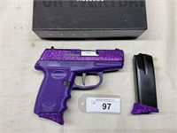 SCCY DVG-1 royal purple glitter 9mm nib