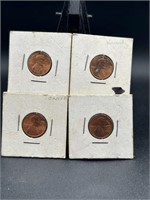 4 1977 Lincoln Pennies Uncirculated