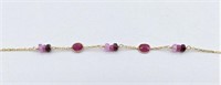 14KT 2.5CTS RUBY BRACELET