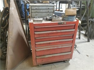 Rolling Tool Box with drill bits