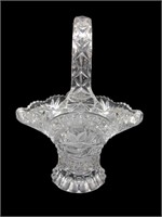 Crystal Basket W/Bird Design 23"T