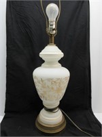 Antique White Glass Table Lamp 23"T
