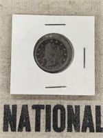 1884 "V Cents" Liberty Head Nickel Coin US Stars