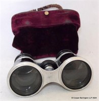Antique Cased Silver Plated Opera Glasses