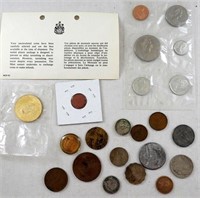 1968 CANADA UNC SET, FOREIGN COINS &