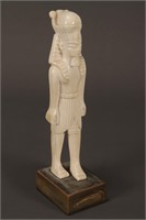 Carved Ivory Figure of a Pharaoh,
