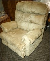 Tan Microfiber Rocking Recliner