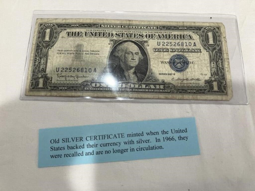 Silver Certificate one dollar bill
