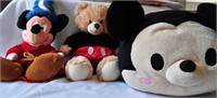 Lot of 3 Large Mickey Mouse Plush inc Build a Bear