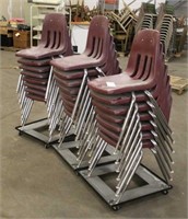 (23) Stackable Chairs on Dolly Carts