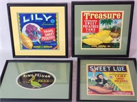 Vintage Lily Brand & King Pelican Peas advertising
