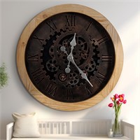ZBJZJM 16 Wall Clock with Moving Gears