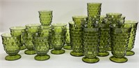 Indiana Glass Whitehall Colony Green Glassware Set