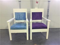 Masonic Lodge chairs- colored fabric seats