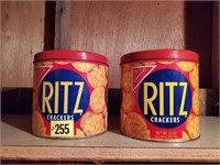Ritz cracker tins (2)