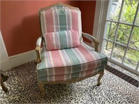 Pair Sherrill Upholstered French style chairs